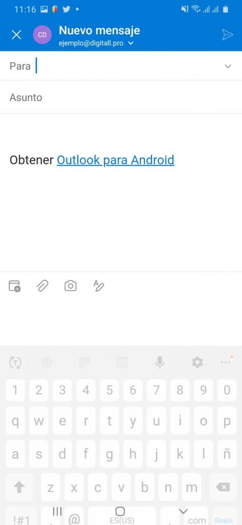 Enviar Correo electrónico OUTLOOOK