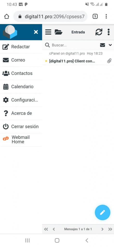 Webmail desde Celular