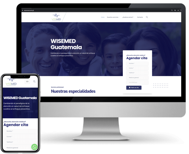 Diseño web, clínica médica en Guatemala