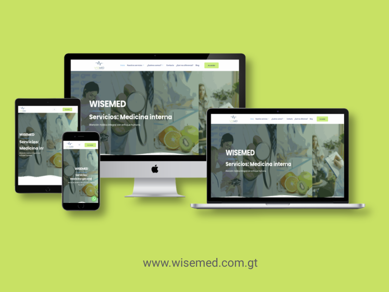 Diseño web para WiseMed Guatemala
